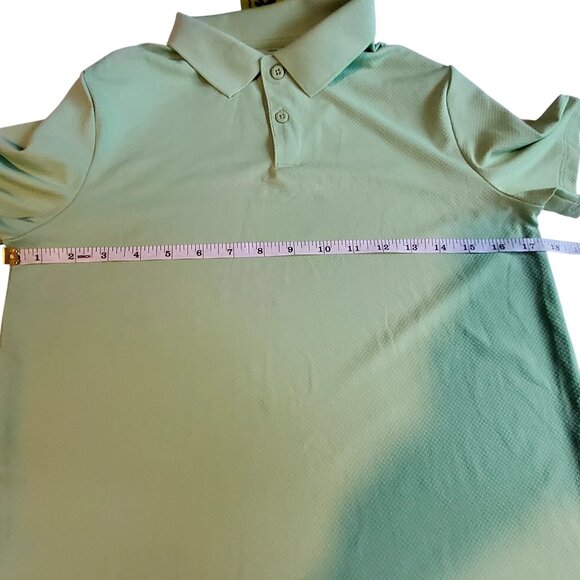 Light Green Textured Polo ShirSize t XL (14) All In Motion Short Sleeve Collar - Picture 5 of 6